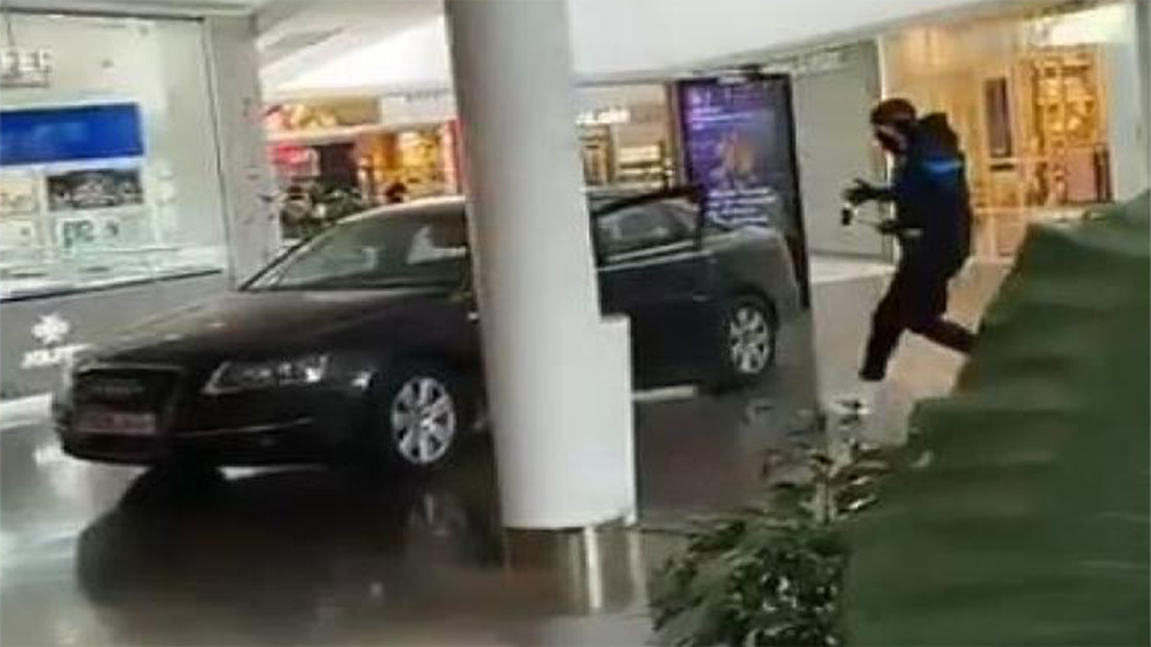Dos delincuentes asaltan una joyería a golpes en Parquesur