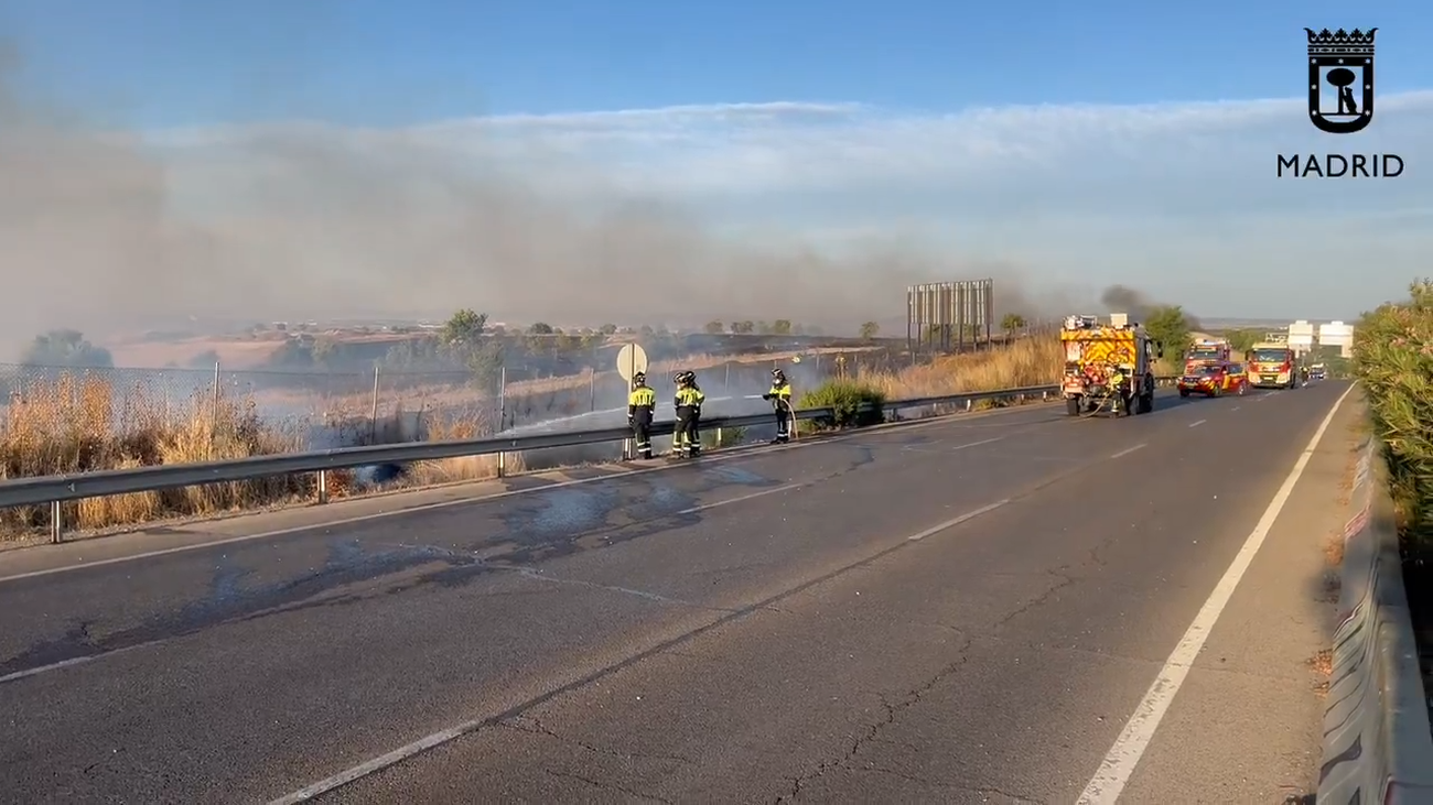 Incendio de pastos en San Blas, respuesta intensa de emergencia