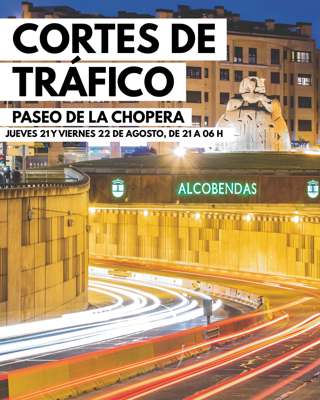 Mantenimiento en túneles de Alcobendas en agosto