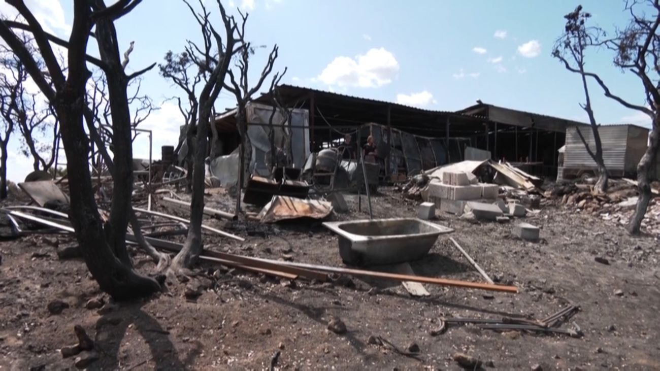 El parque multiaventura ‘Ocius Park’ de Federico, devastado por un incendio.