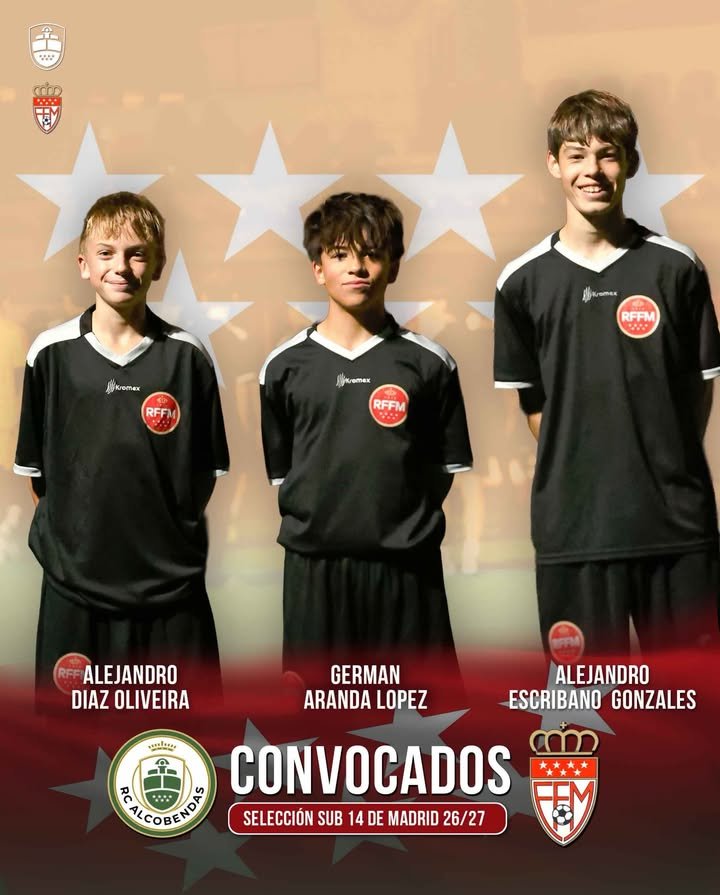 Alcobendas se enorgullece de sus jóvenes talentos convocados a la selección madrileña Sub-14