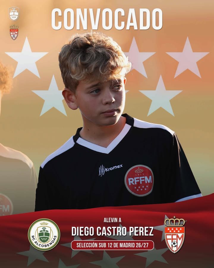 Diego Castro, joven talento de Alcobendas, es convocado por la selección madrileña Sub-12